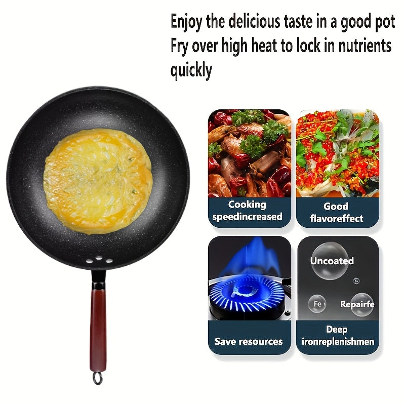 12-Inch Non-Stick Medical Stone Skillet Frying Pan Wok for Induction Gas Stoves