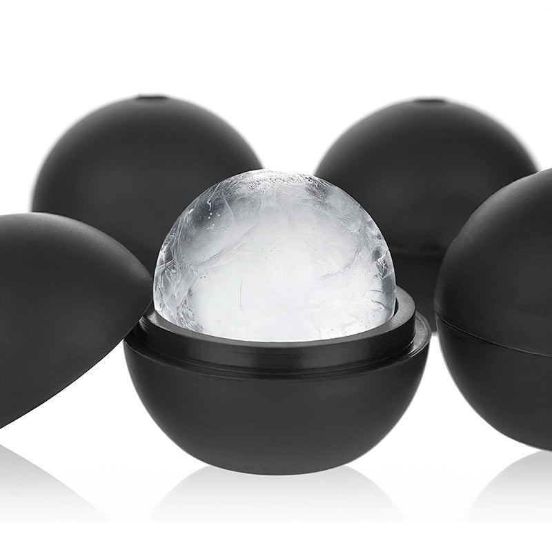 Ice Sphere Molds Silicone Ice Ball Maker 6.35cm Clear Set of 2