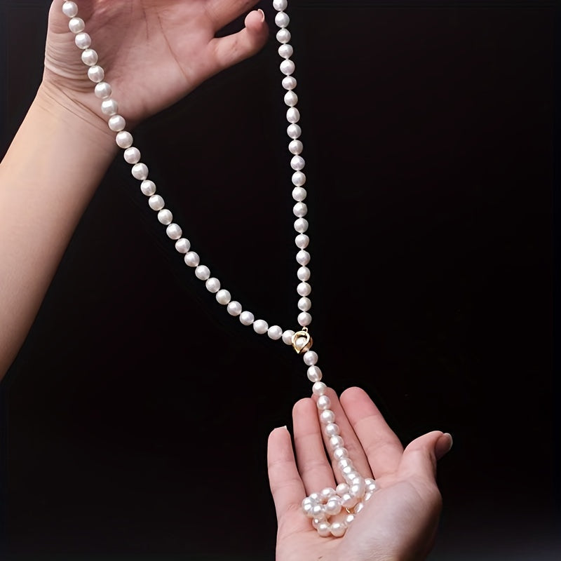 Women's Retro Style Multi-Layer Beaded Pearl Necklace