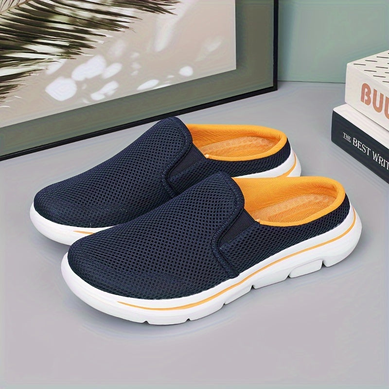 Plus Size Men's Breathable Hollow Out Mules with Soft Durable Sole for Summer