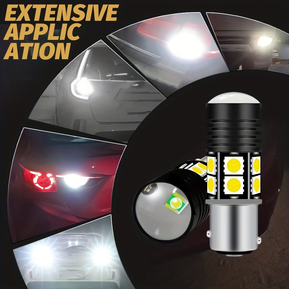 2 Pack White LED Brake Light Bulbs 1156 P21/5W Turn Signal Reverse