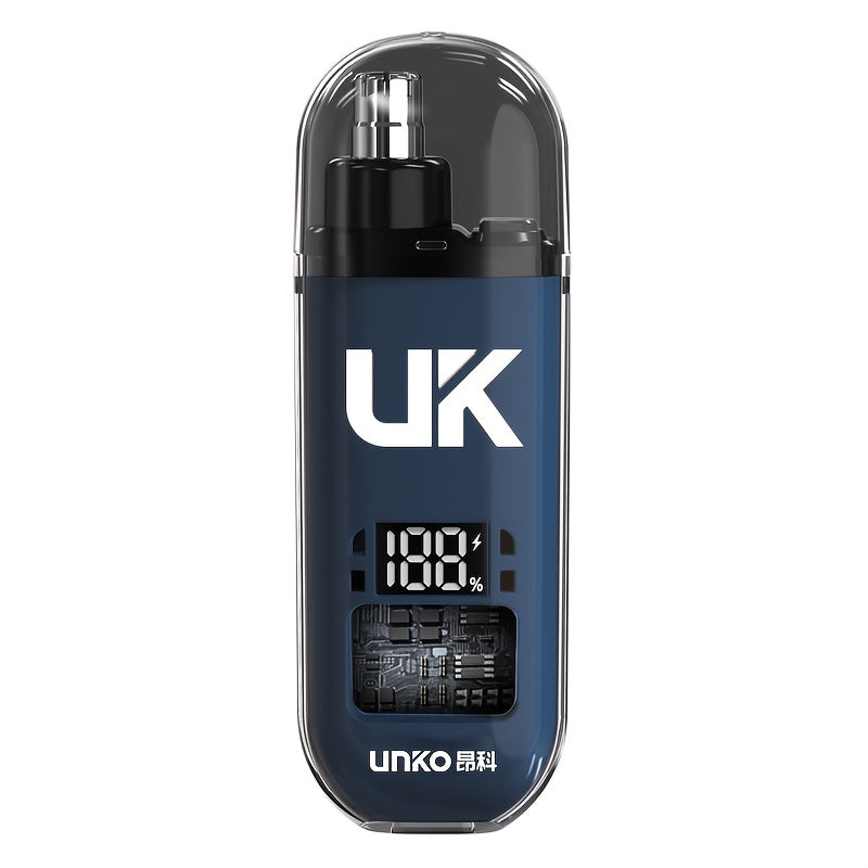 Unisex Stainless Steel Electric Nose Hair Trimmer with LED Display