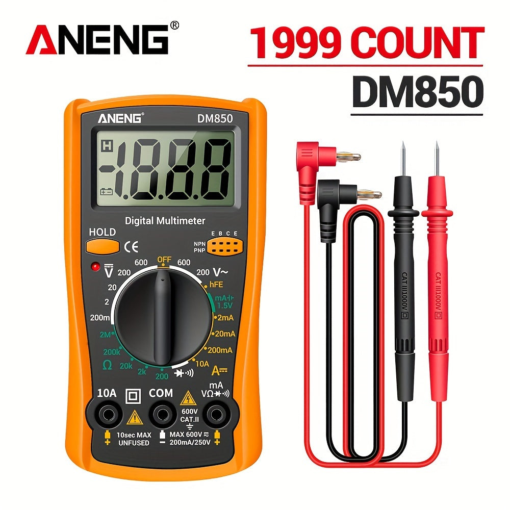 Digital Multimeter Automatic 1999 Counts AC/DC Voltage Ohm Current Tester