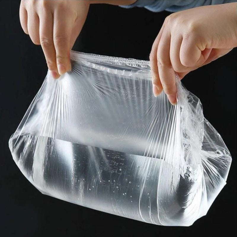 300-Pack Elastic Plastic Food Wrap Covers Reusable Stretch-to-Fit Bags for Bowls and Fruits