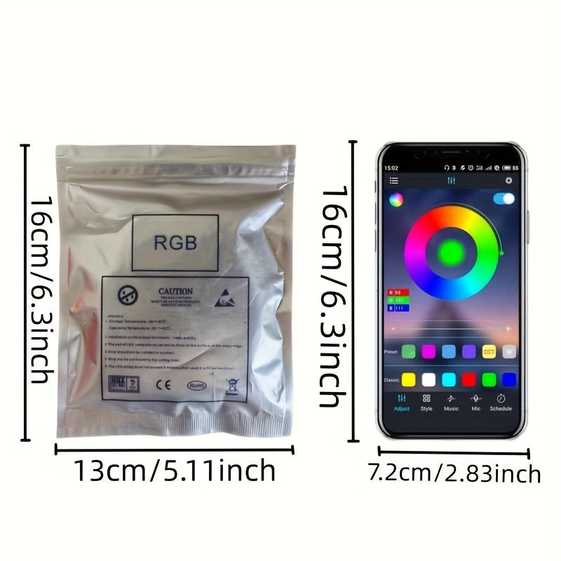 39.62m RGB 5050 LED Tape Light USB Flexible Ribbon for TV Backlight Room Decoration