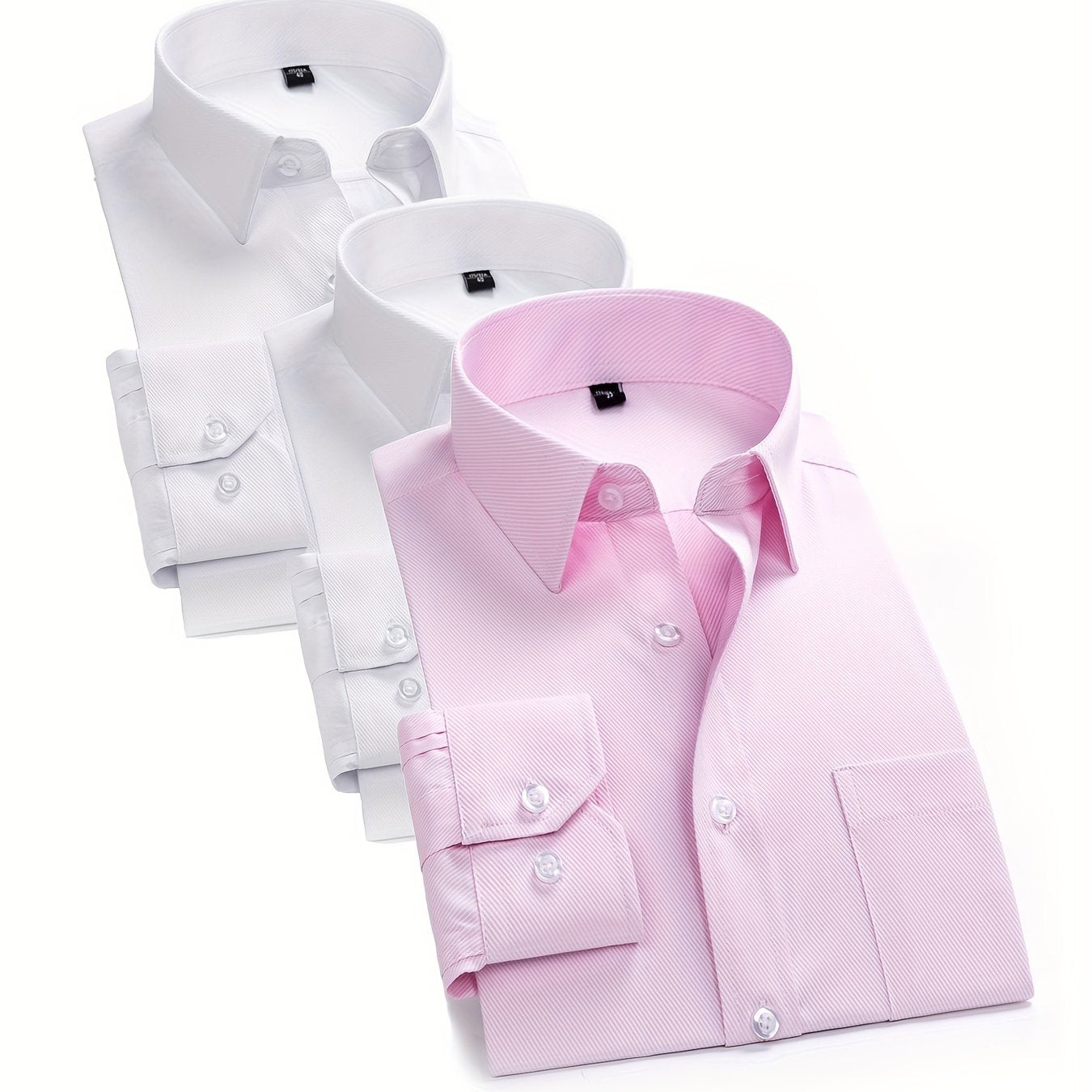 Camisa de manga larga de color sólido para hombre, de mezcla de algodón, con bolsillos