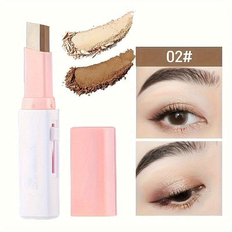 Women Dual-Tone Pearlescent Eyeshadow Sticks Waterproof Smudge-Proof 6pcs