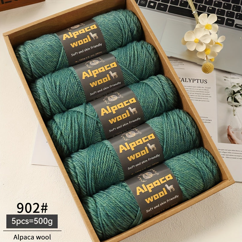 Multicolored Alpaca Wool Yarn 500G Thick Knitting Needles for Autumn Winter Projects