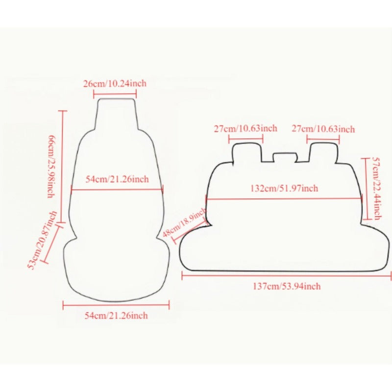 Universal avtomobil o'rindiq qoplamalari qora va qizil, barcha mavsumlar uchun bardoshli o'rindiq himoyachilari