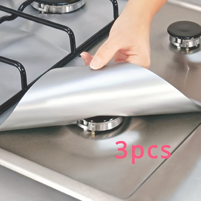 Pack of 3 Reusable Gas Stove Burner Protector Pads Non-Slip BPA Free Easy to Clean