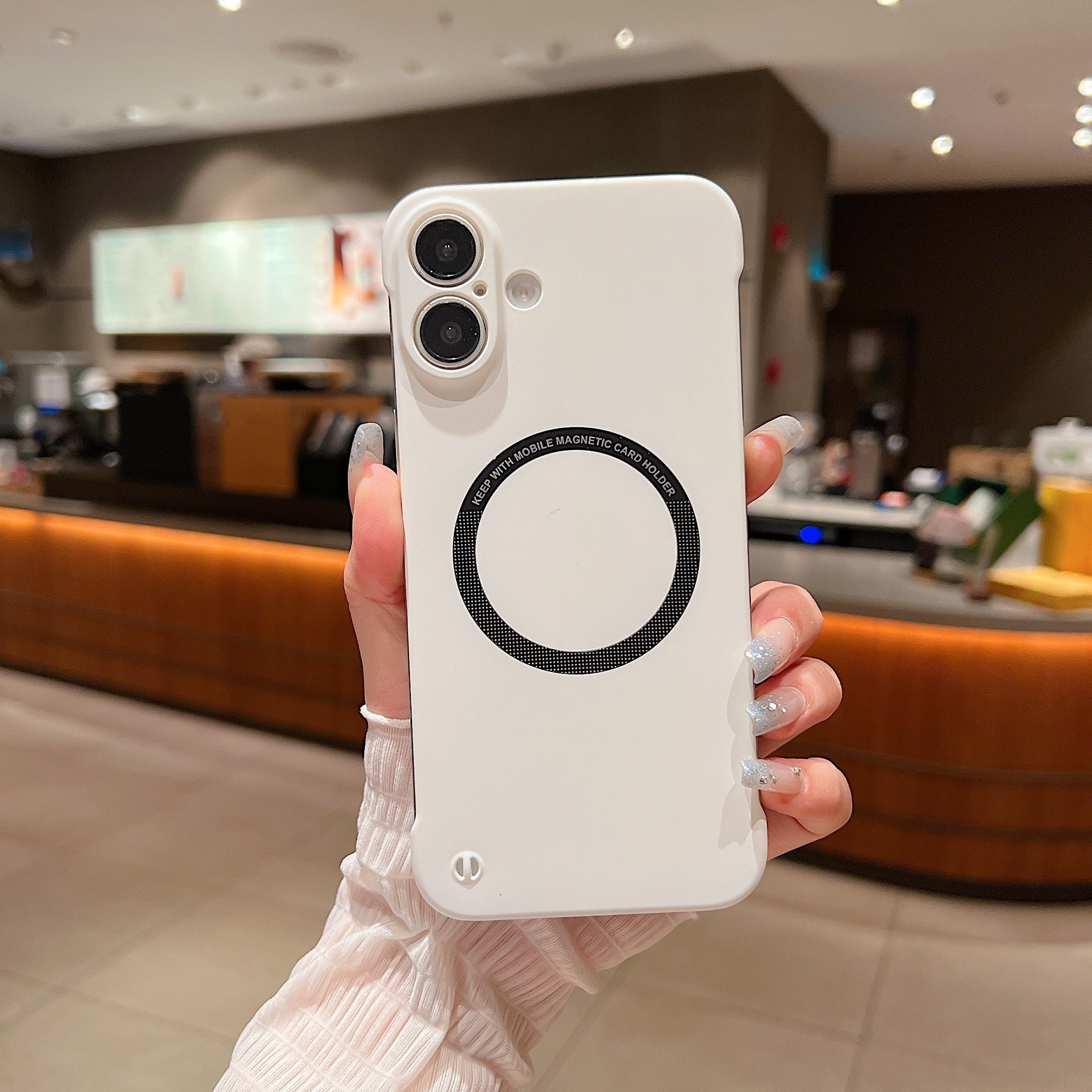 Monochrome Magnetic Phone Case for iPhone Models Wireless Charging Magsafe Compatible