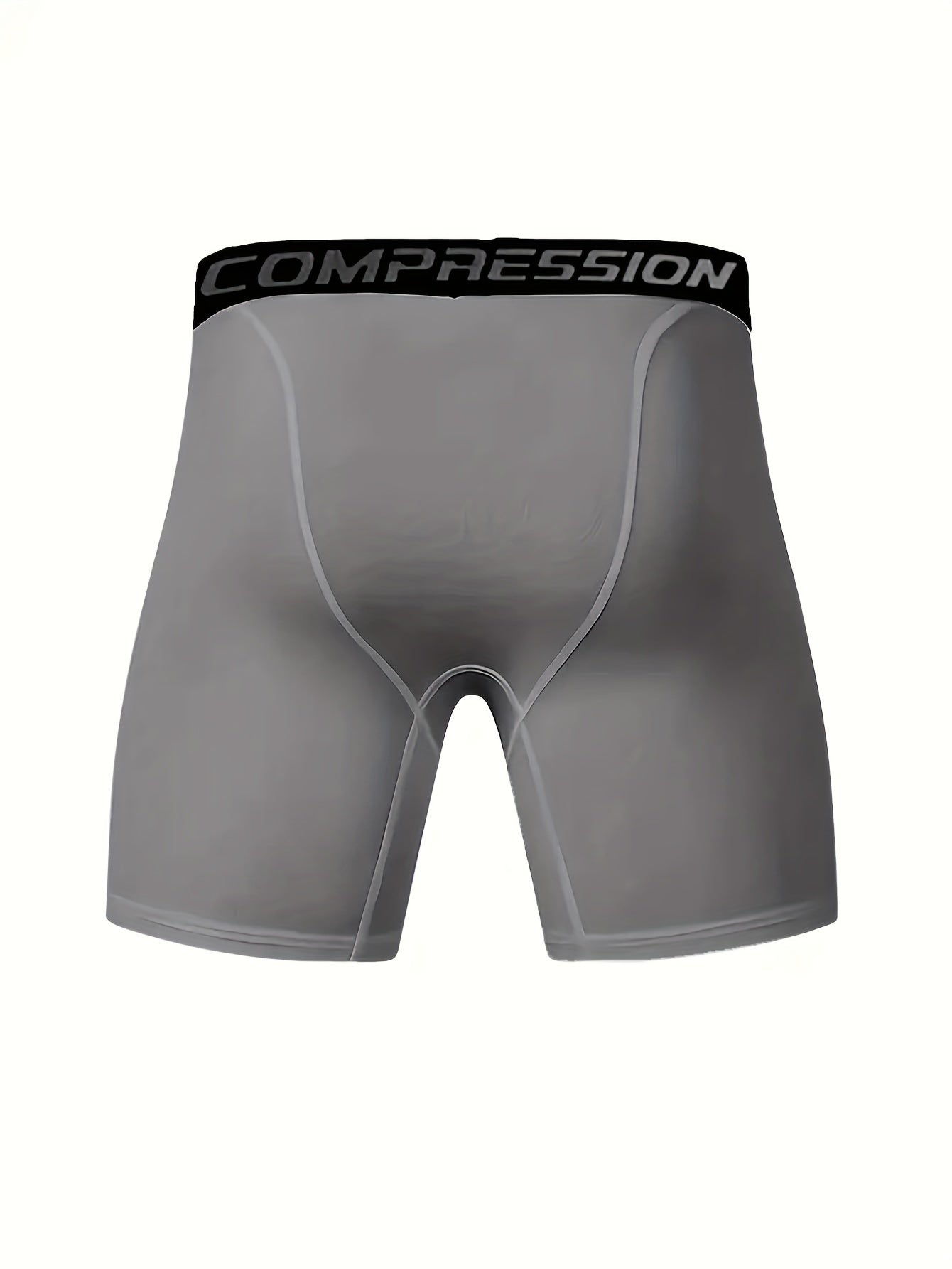 Men's Plus Size Black Quick-Dry Compression Shorts for Basketball Running Training