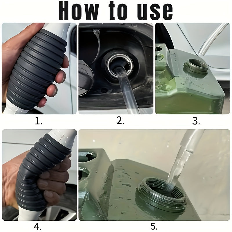 Portable Straw Pump with Flexible PVC Hose for Gas Oil Water Transfer