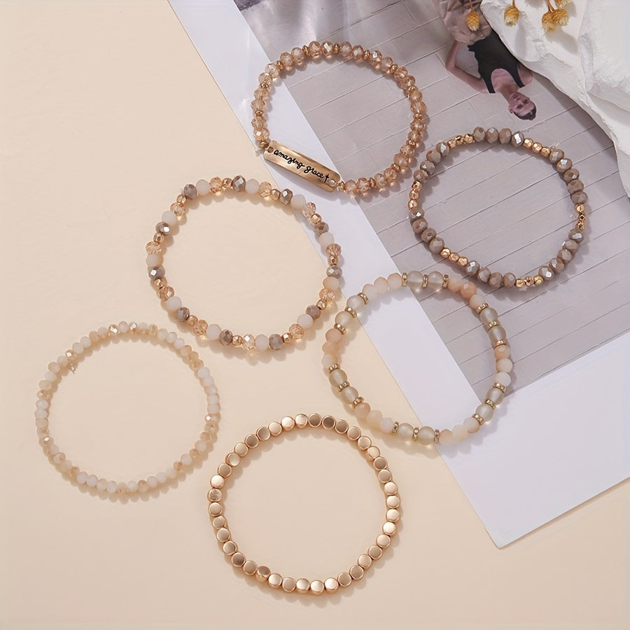 Rang-barang bo'yashli bejirimli taqinchoq to'plami ayollar uchun elastik kengaytiriladigan qabilaviy dizayn bayram zargarlik buyumlari