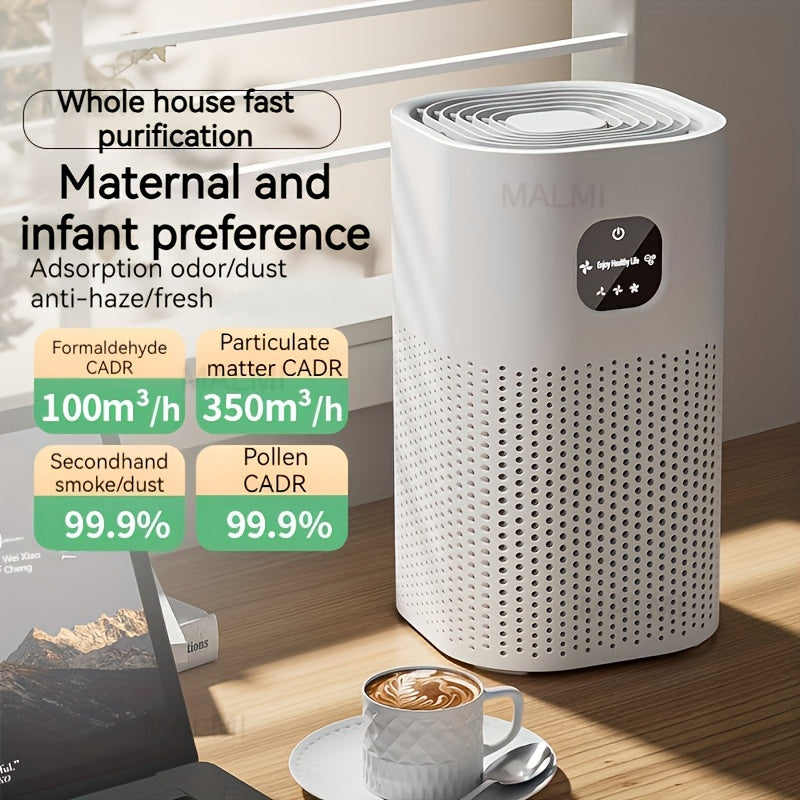 Smart Touch Air Purifier for Home with 3-Speed HEPA Filter