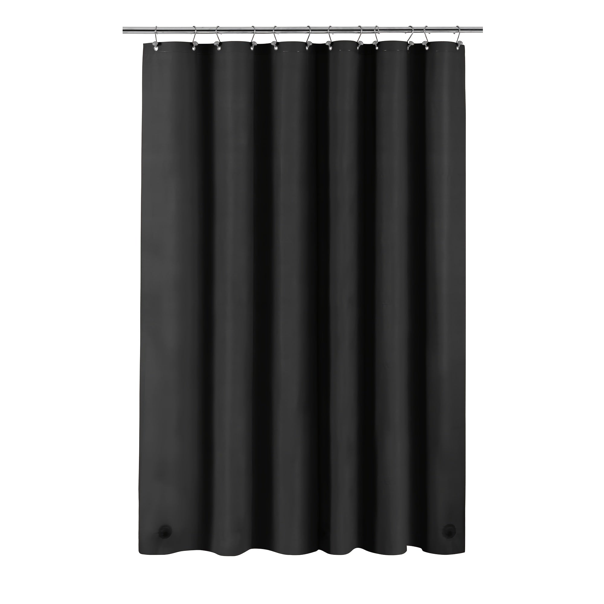 1 шт. Белая водонепроницаемая душевую занавеску из PEVA с металлическими люверсами и крючками, можно стирать в машине - идеально подходит для ванных комнат круглый год.