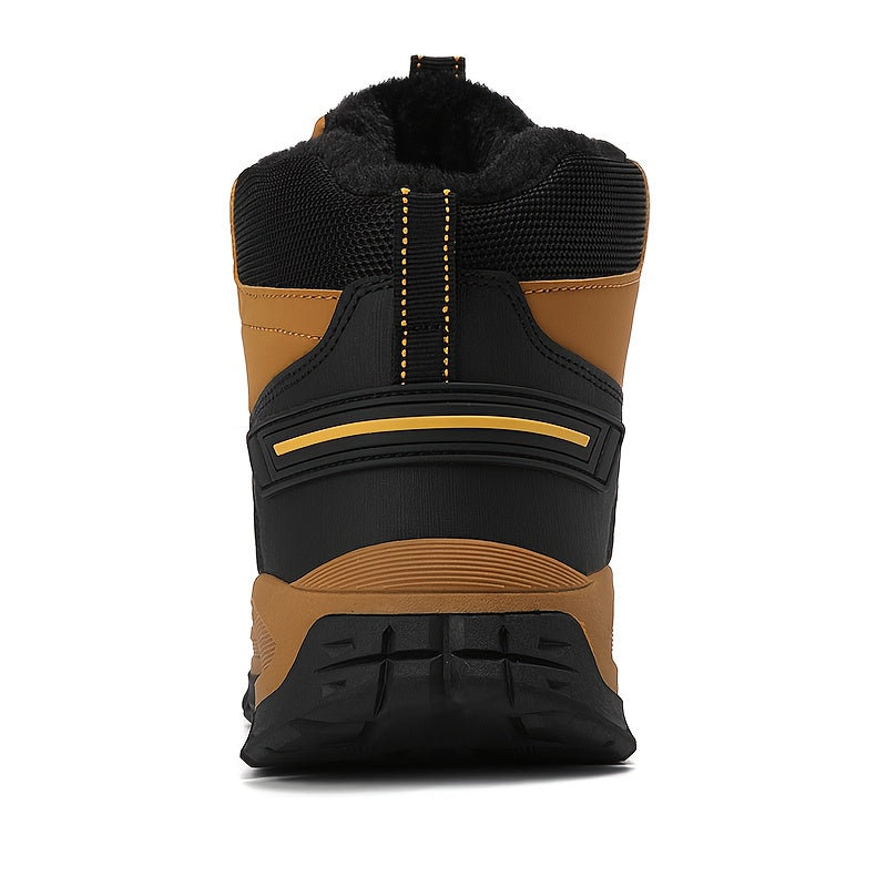 Women's Winter Tactical Boots Non-Slip TPR Sole All-Terrain Hiking Black Tan