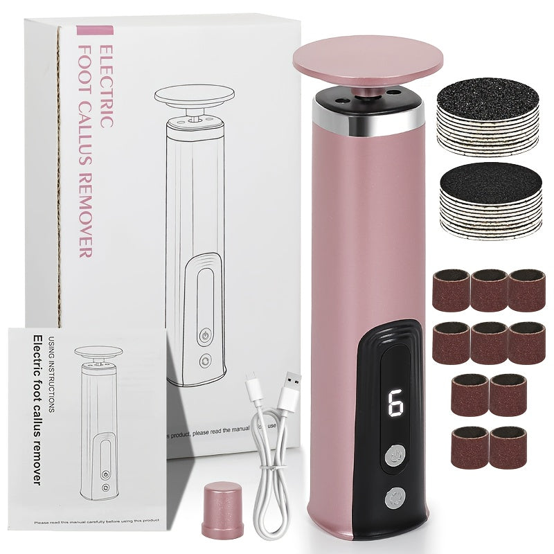 Rechargeable USB Foot Grinder with Adjustable Speeds Reversible Motion Pedicure Sanding Tool