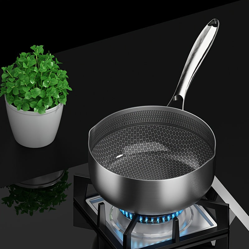 Stainless Steel Saucepan No Coating Dishwasher Safe for Noodles and Kids Meals