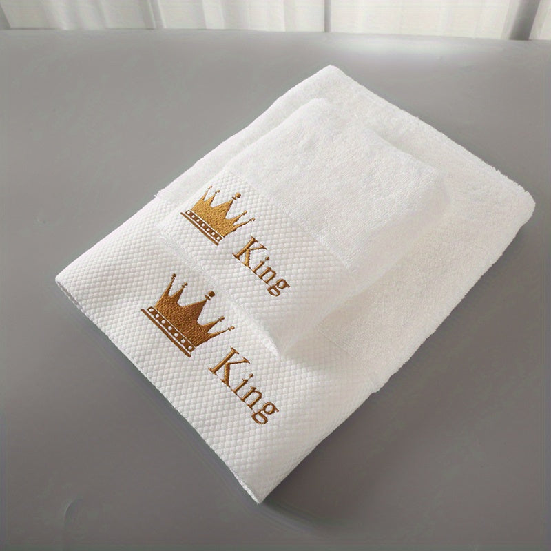 Cotton Bath Towels Soft Absorbent Embroidered for Household and Hotel Use