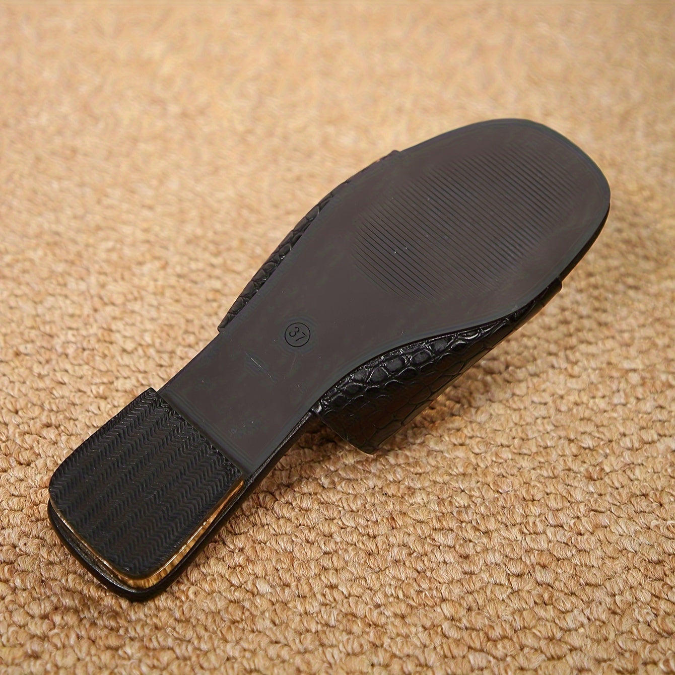 Women's Animal Print Slide Sandals Flat Summer Shoes Square Toe Lightweight