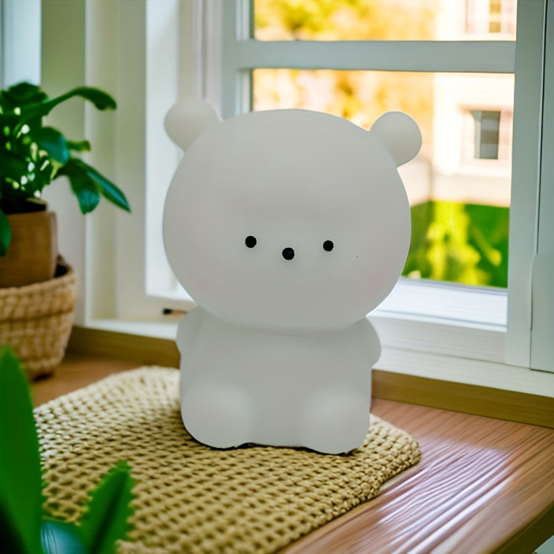 Luz nocturna LED en forma de oso alimentada por batería con control de palanca Juegos pequeños y grandes