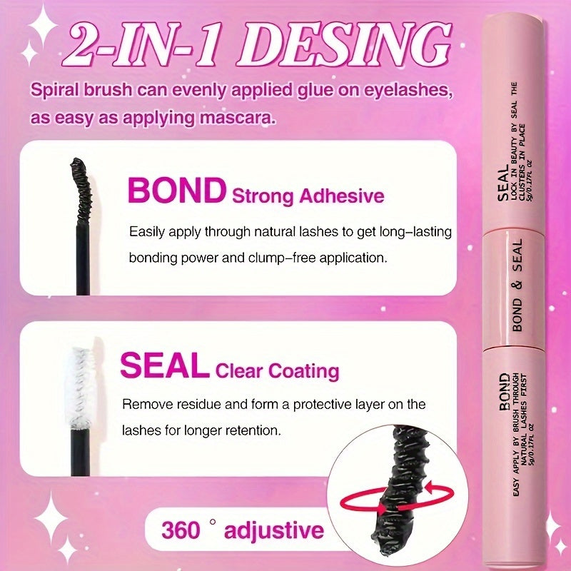 Набор для самостоятельного наращивания ресниц с 800/200 шт. 30D-60D одиночных ресниц смешанной длины 9-16 мм для супер густого эффекта D-изгиба дома, создающий легкий мультяшный вид ресниц.