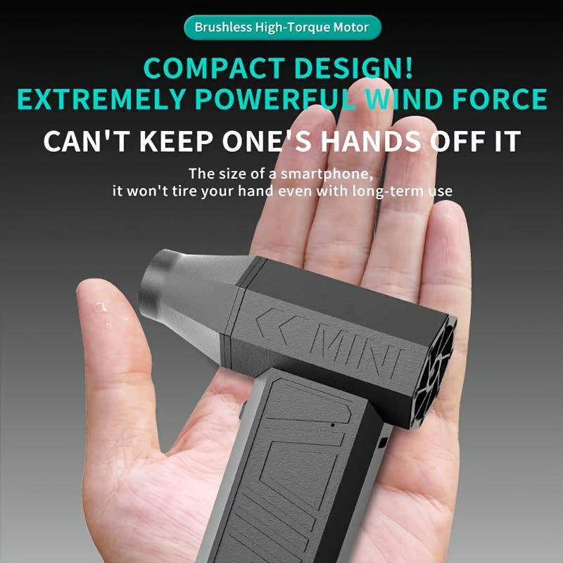 Portable Turbo Fan with 4000mAh Battery and Multiple Nozzles for Dust Snow Leaves Blowing