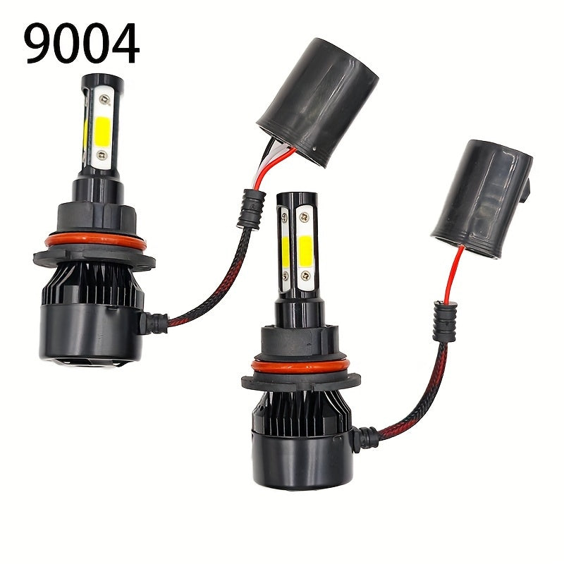 4-Side LED Car Headlight Kit for H4 H7 H8 H11 9005 9006 H13 6000K Bright White 200m Range