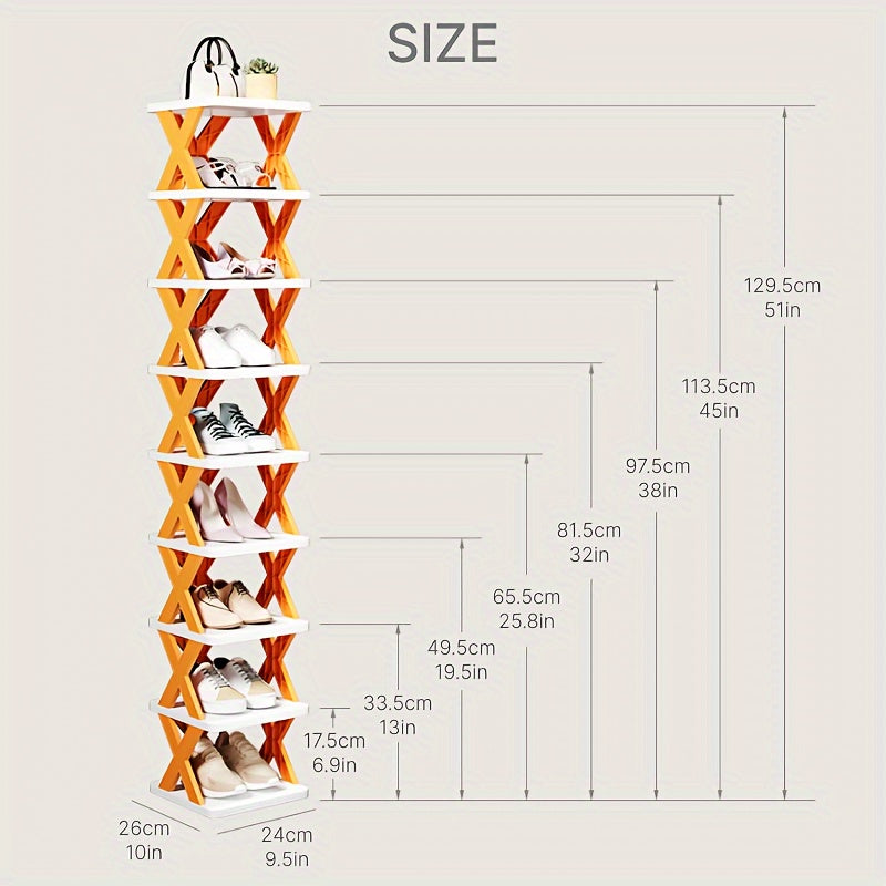 Estante para zapatos plegable de múltiples capas con diseño ahorrador de espacio para cualquier habitación