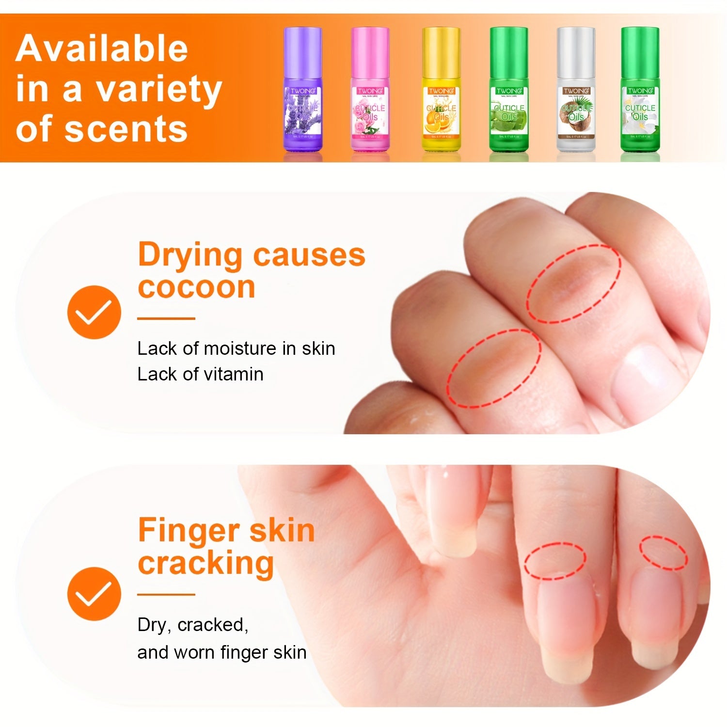 Women's 5ml Rose Cuticle Oil for Nail Care and Repair