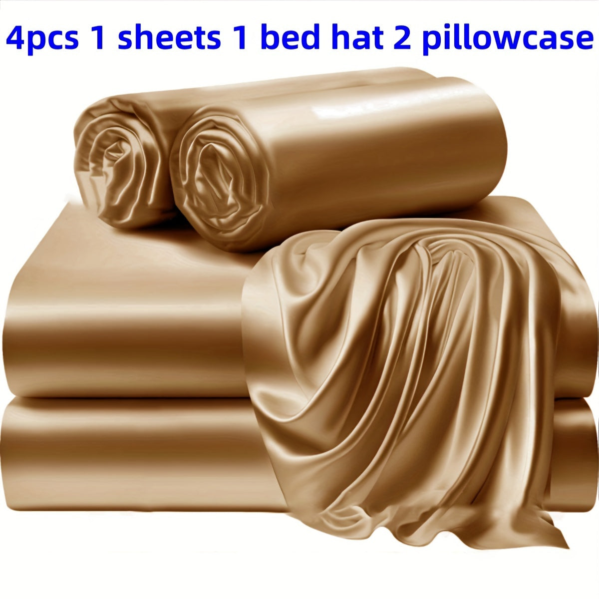 Solid Color Bed Sheets and Bed Skirts Set with Pillowcases - Soft and Silky Bedding