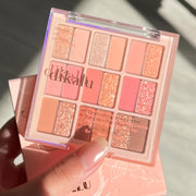 палитра теней для глаз для женщин с розовым шиммером и матовыми оттенками