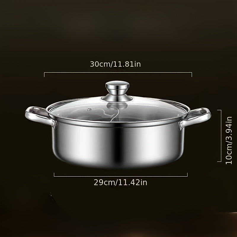 Soup Pot Yuanyang Pot 1 Piece Extra-Thick Stainless Steel Large Capacity Hot Pot Shabu Shabu