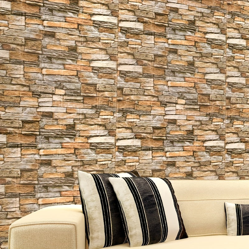 3D Stereo Imitation Brick Wall Stickers 20 50 100pcs Self-Adhesive Waterproof Decor