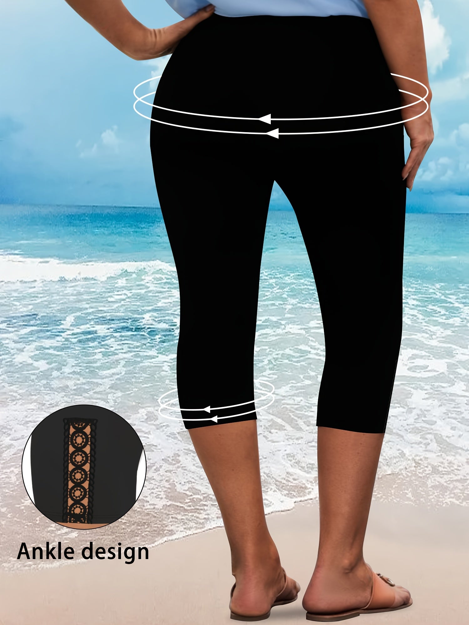 Plus Size Women's High Stretch Crotch Pants For Sports Summer New Arrival