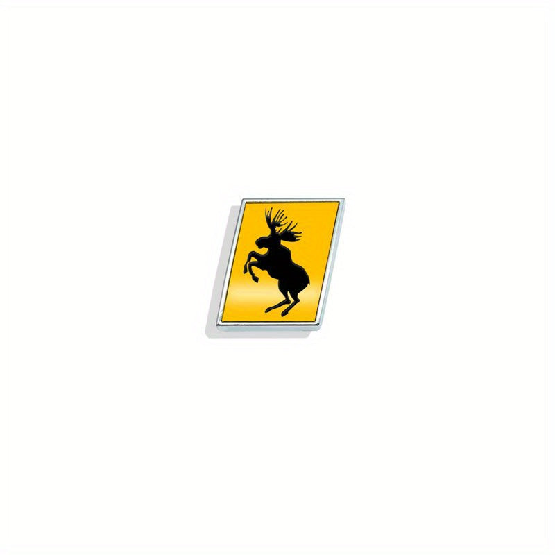 Moose Emblem Metal Sticker for Car Trunk Decal Auto Body Badge, Swedish Flag