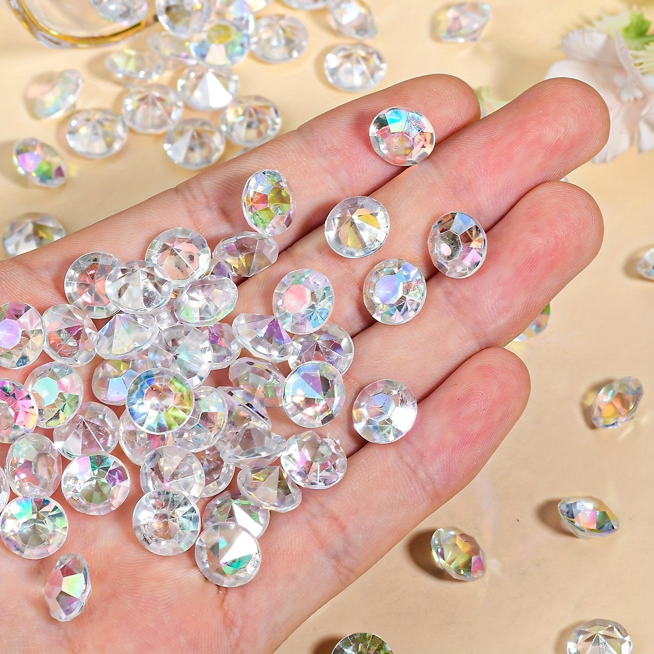 150 Pieces Acrylic Decorative Diamonds for Wedding Party Vase DIY Crafts