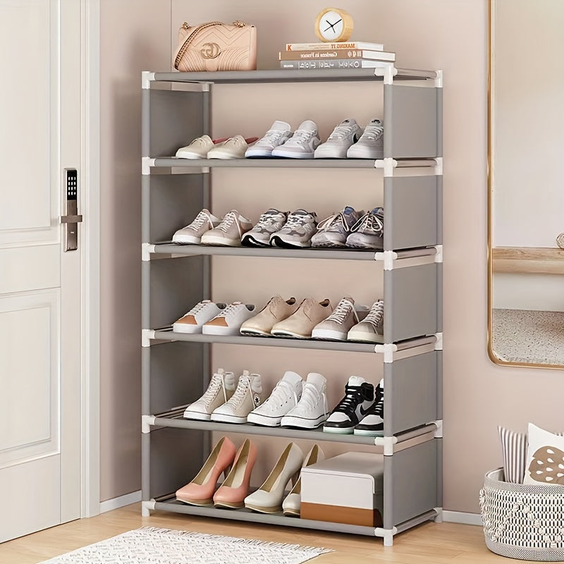 Non-Woven Shoe Rack with Dust-Proof Cover for Home Bedroom Dormitory Storage