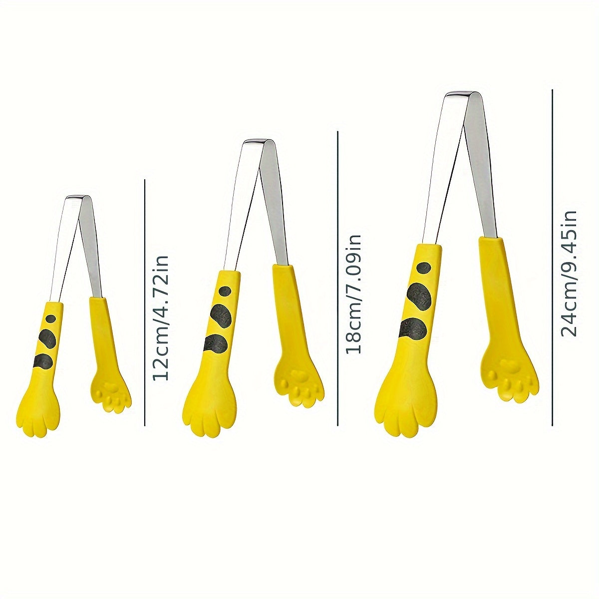 Stainless Steel Cat Paw Shaped Kitchen Tongs for Cooking and Serving