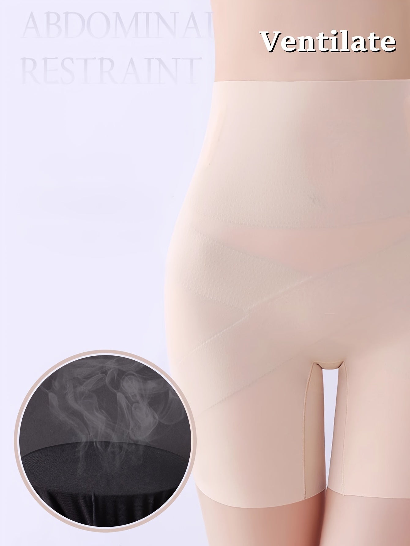 Pantalones cortos moldeadores de cintura alta para mujer, de poliamida y spandex, con tirantes cruzados, soporte y reducción de muslos