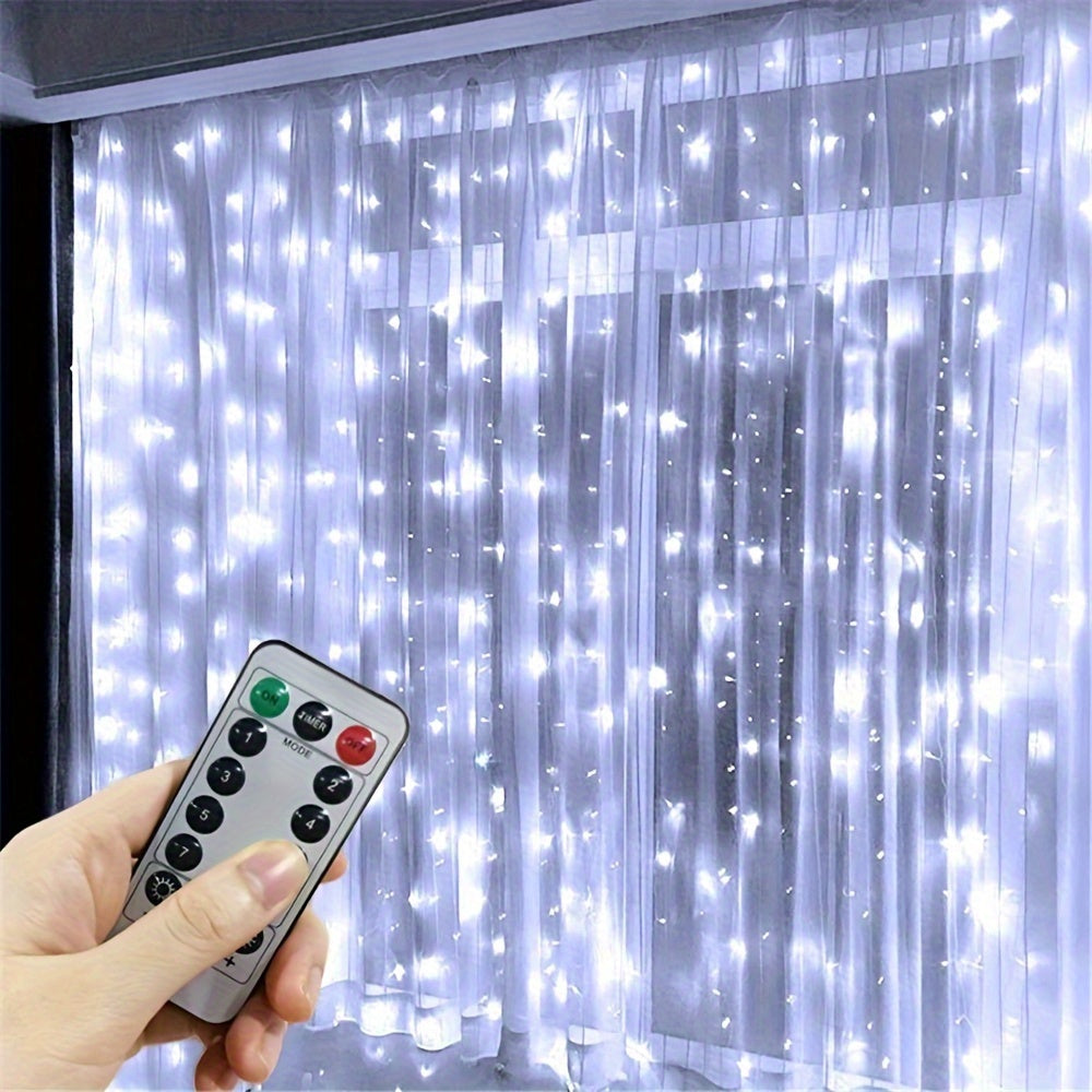200 Luces de cadena USB blancas cálidas con control remoto para habitación, dormitorio, Navidad, Halloween, decoración del hogar