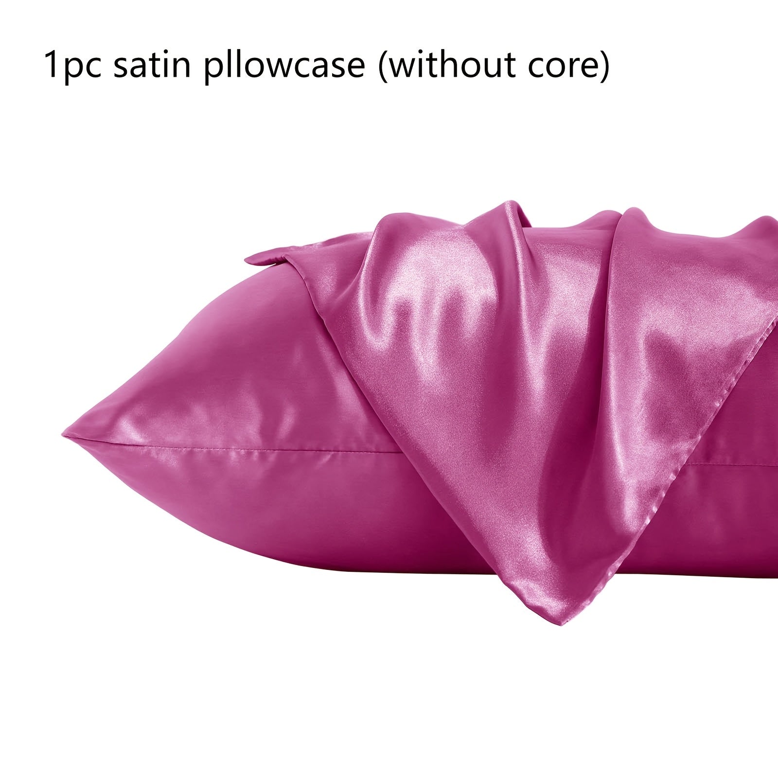 Satin Pillowcase Envelope Closure Hypoallergenic Breathable Durable Bedding Pillow Cover