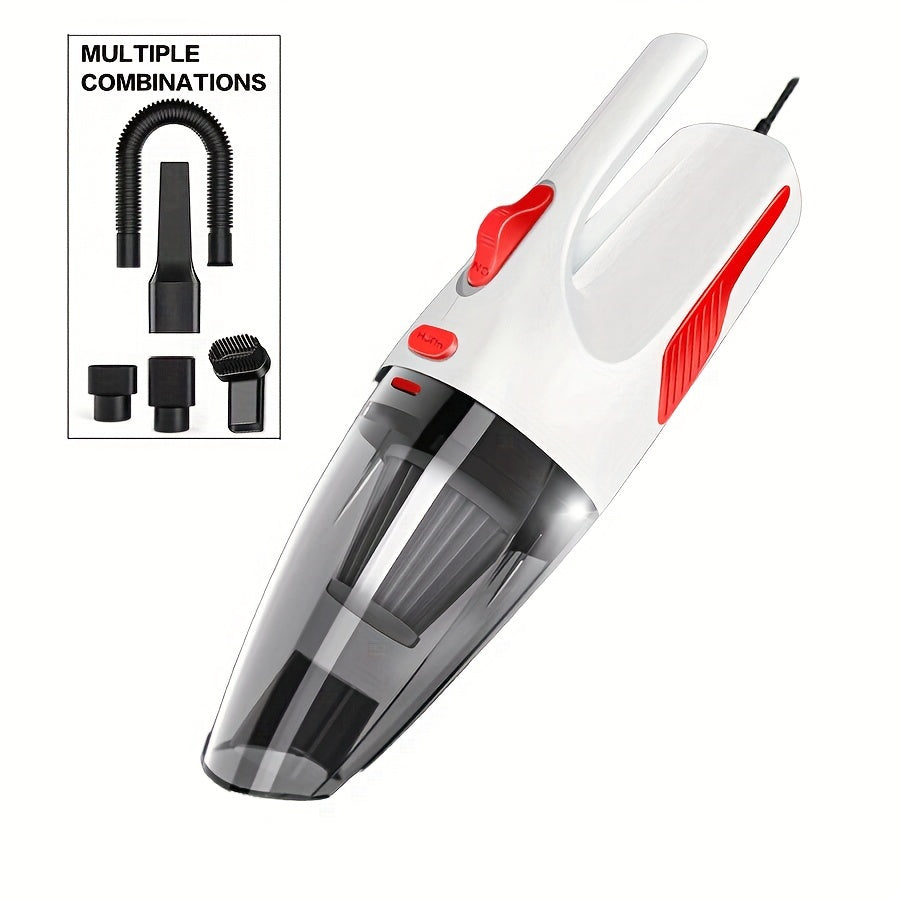 Aspiradora de interior para coche, verde y negra, de mano, con fuerte succión, eliminador de polvo