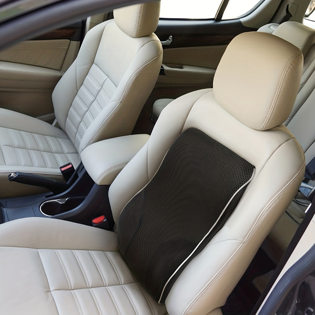 Memory Foam Lumbar Support Pillow for Office Chair Car Seat Back Pain Relief Black