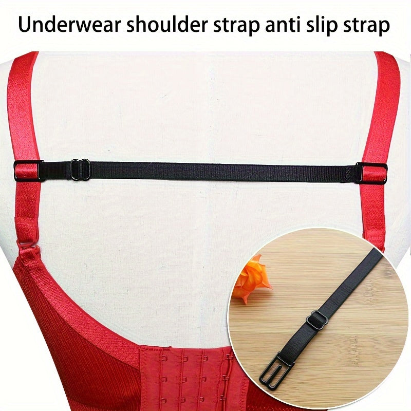 6 Pack Non-slip Elastic Bra Straps for Racer Backs Adjustable Polyester Lingerie Accessories