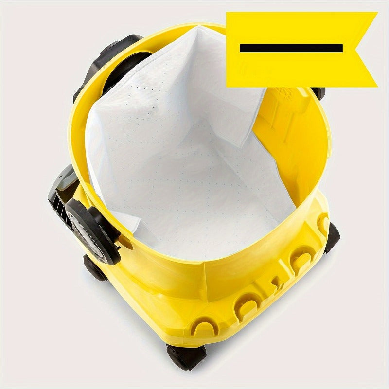 Karcher mos keladigan 4 dona vakuum aksessuarlar to'plamini qo'lga oling, bu to'plam 2 ta HEPA filtr va 2 ta chang sumkasini o'z ichiga oladi. Ushbu to'plam WD4, WD5, MV4, MV5 va MV6 modellari uchun mo'ljallangan.