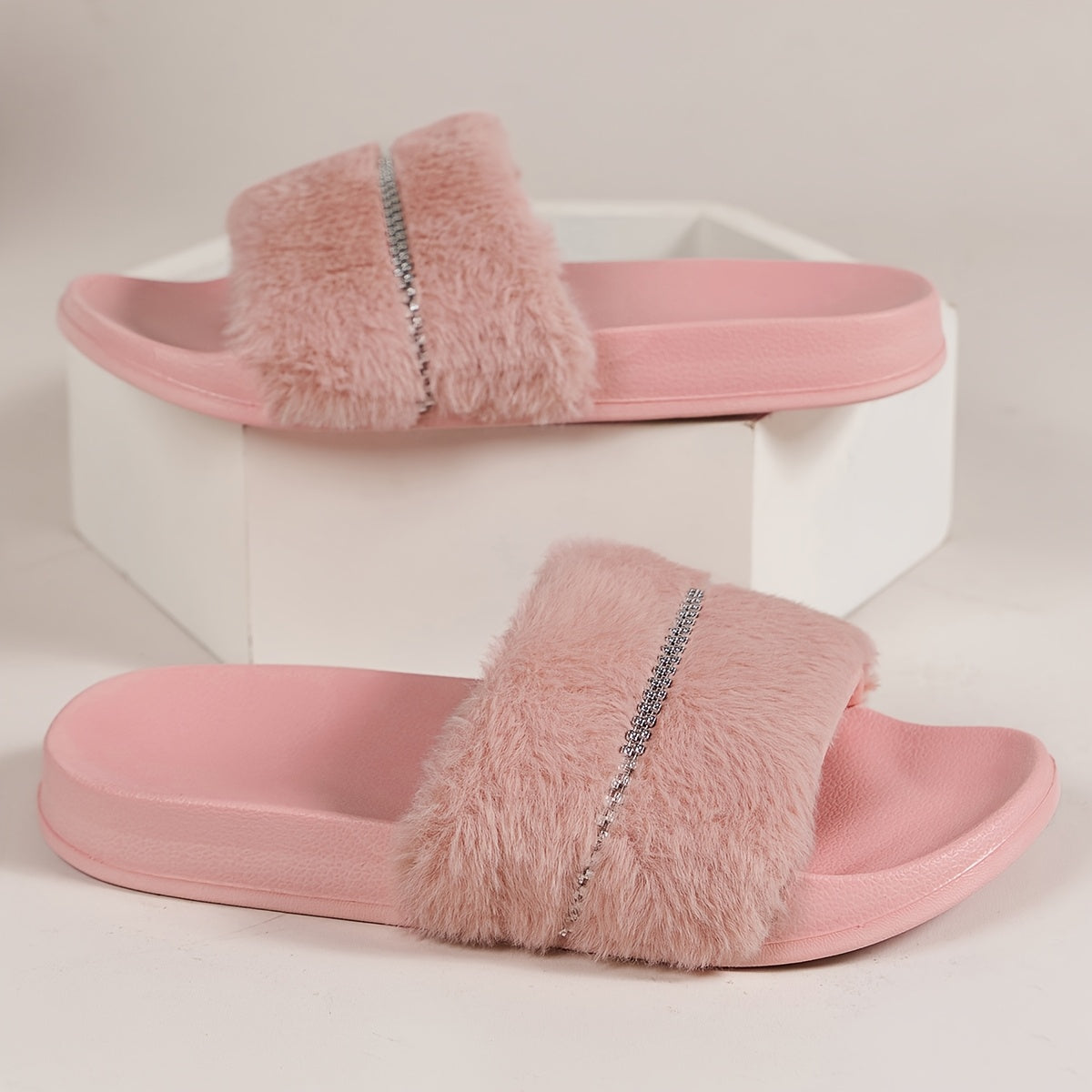 Женские повседневные сандалии с открытым носком, цепочкой из страз и толстой подошвой