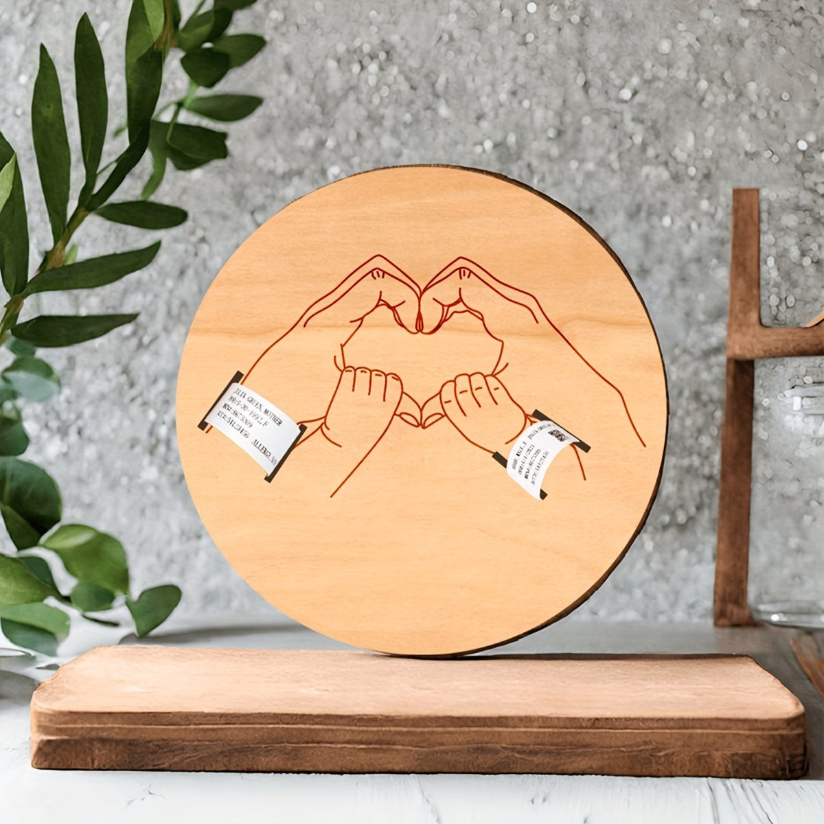 Ota-onalar uchun o'yilgan shifoxona bilaguzuk, Onalar kuni, Otalar kuni, Halloween va Rojdestvo uchun lazer kesilgan sovg'a