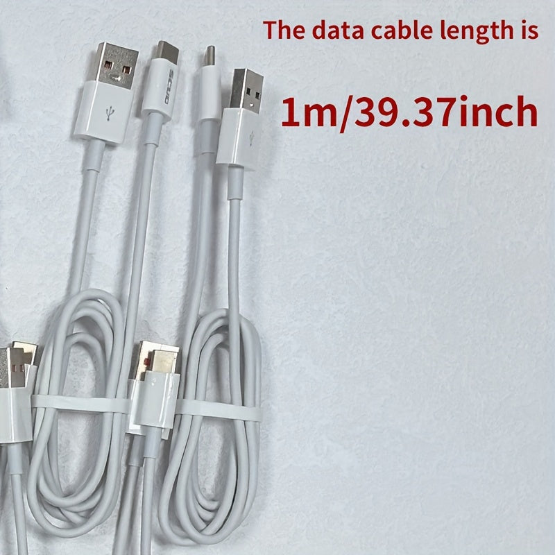 10 Pack USB Type-C and Micro Data Cables for Mobile Phones Flat Matte